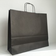 Saco asa retorcida Kraft Preto 41x12x36
