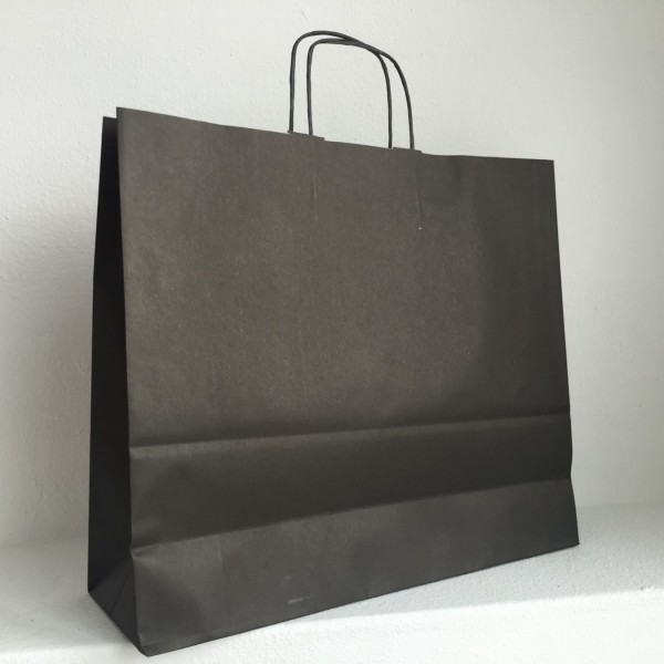 Saco asa retorcida Kraft Preto 41x12x36